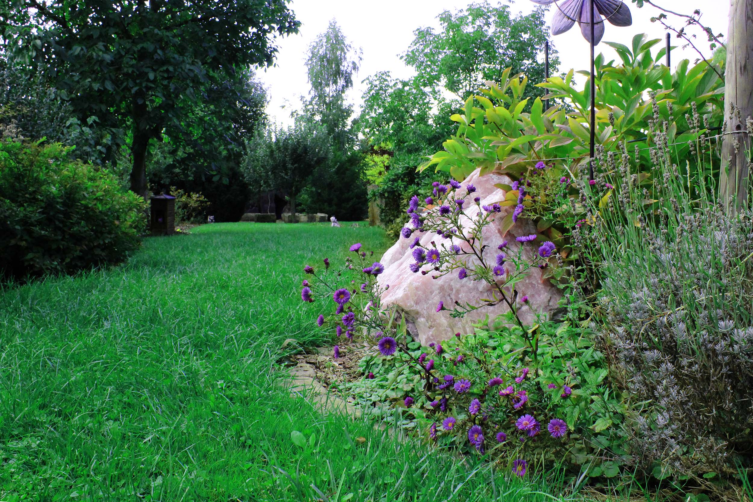 Rosenquarz im schamanischen Garten von Monika Meyer Rosenquarz im schamanischen Garten von Monika Meyer